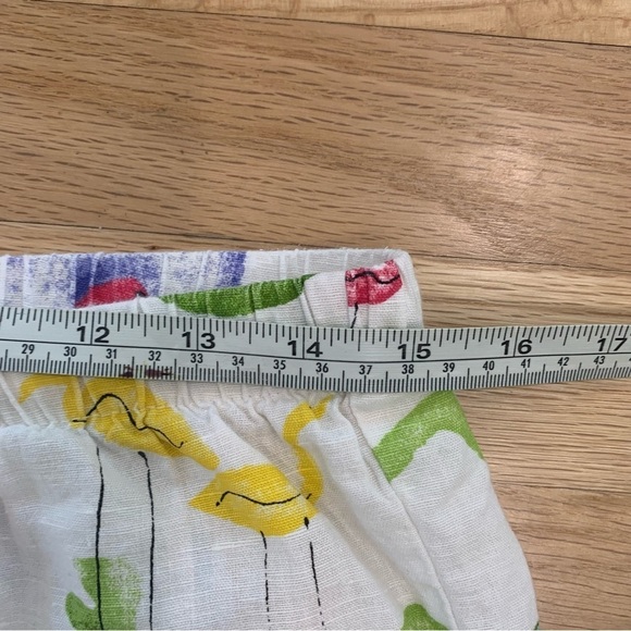 Hot Cotton Marc Ware Linen Cotton Blend Beach Theme Wide Leg Pull On Pants L - Picture 8 of 10